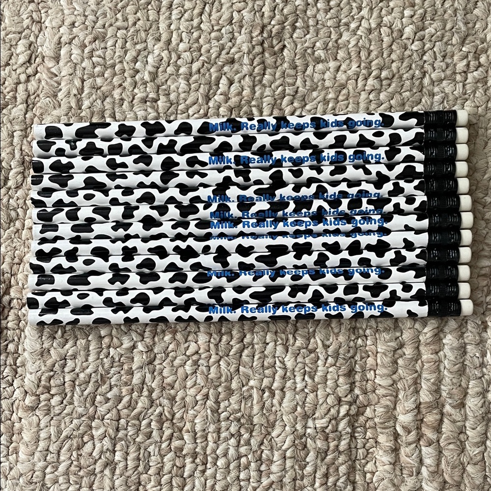 Brand New Cow Print Kids Pencils